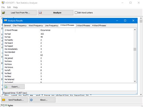 VovSoft Text Statistics Analyzer